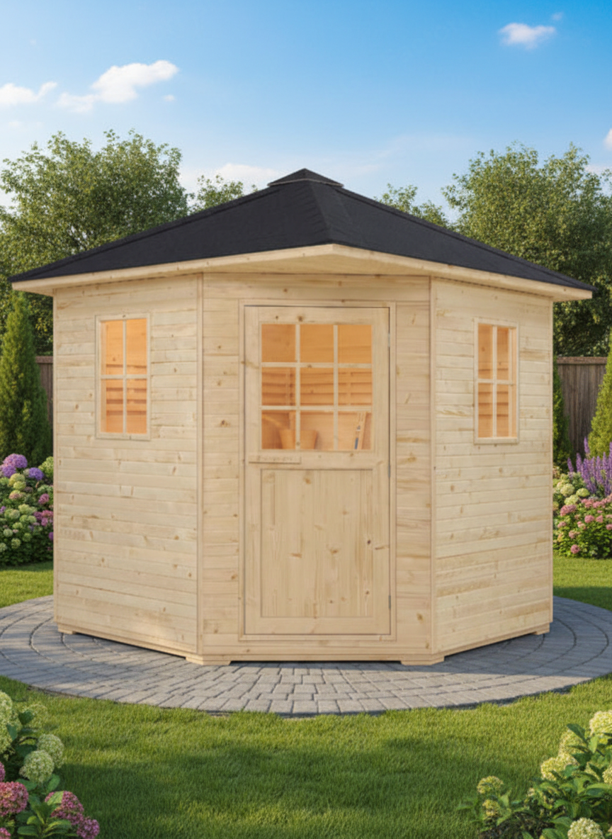 Saună de Exterior Hexagonală VHealth WJ-HB