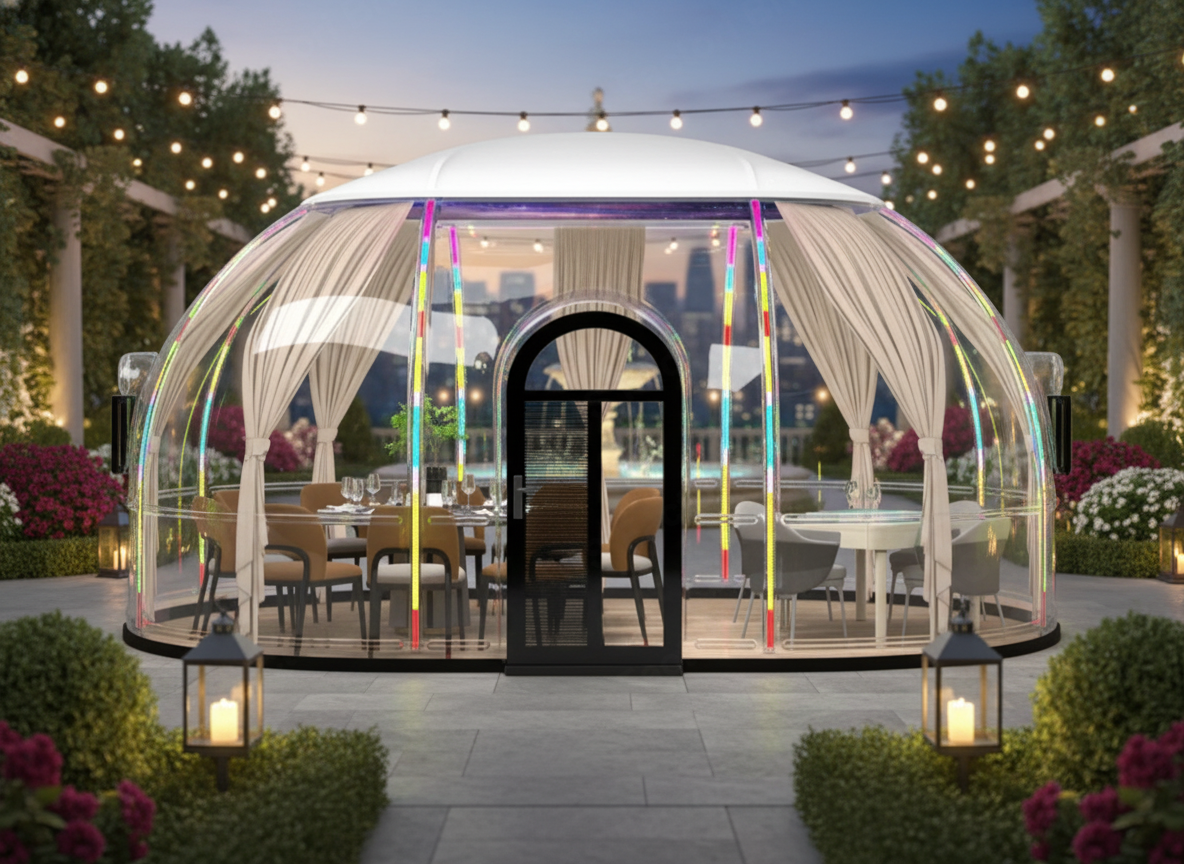 Dom Panoramic Dining Oval, Starry Dome House 21.65 m² (20-22 persoane)