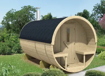 VHealth WJ-HA Barrel Type Outdoor Sauna