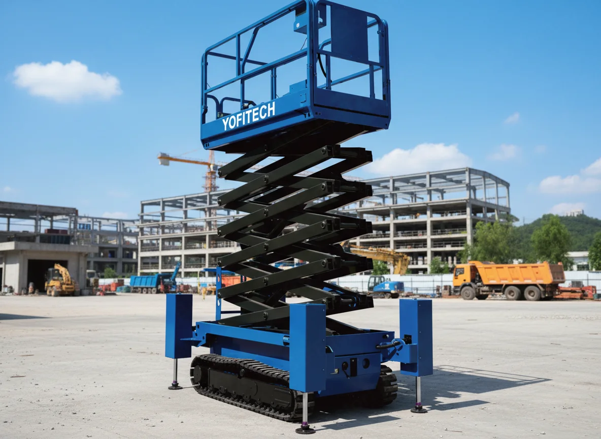 YOFITECH FZPT1214LD Electric Tracked Scissor Lift, 13 m