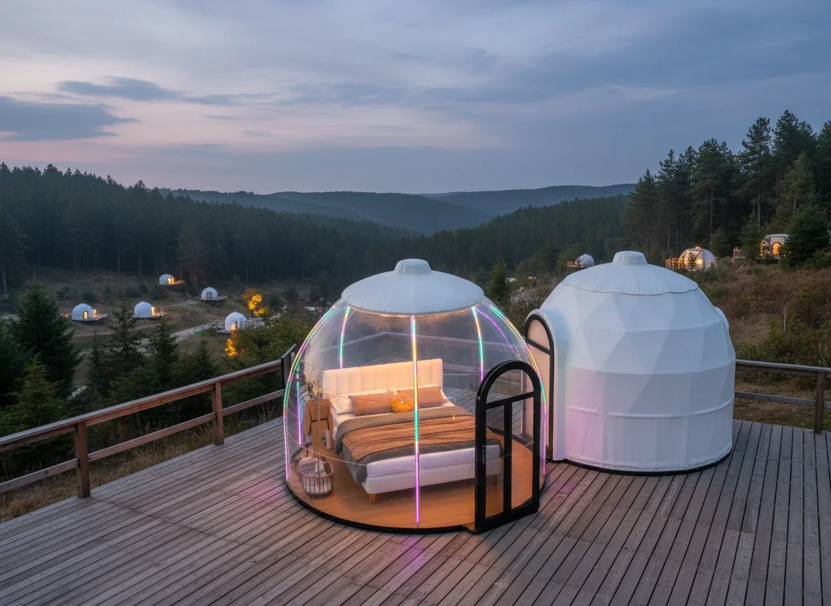 Panoramic Dome B&B, Starry Dome House 10.2 m² + 6.2 m²